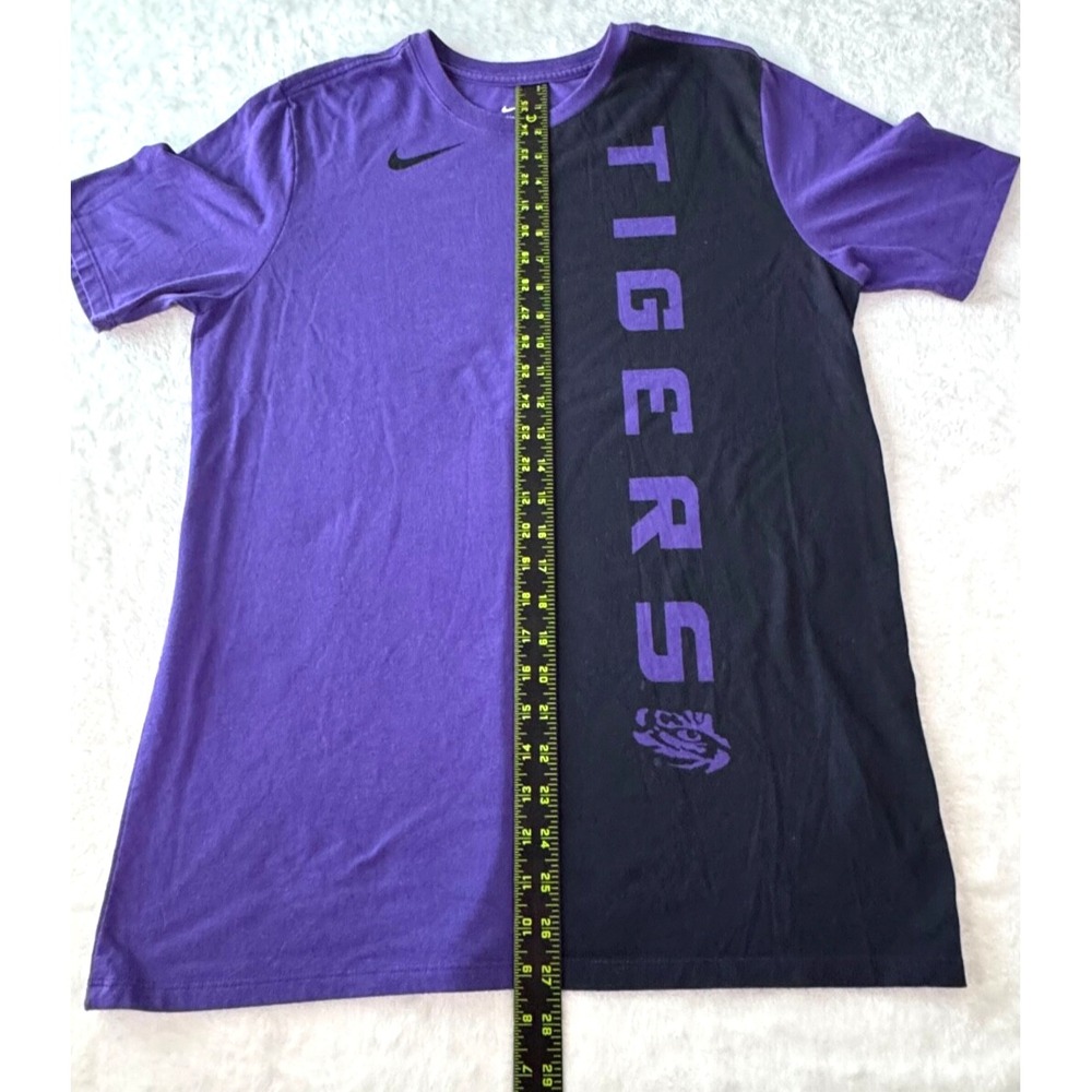 LSU Tigers Nike Tee shirt Adult large Colorblock purple Y2K football USA made - Picture 7 of 14